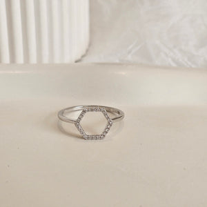 Hexagon Ring Silver