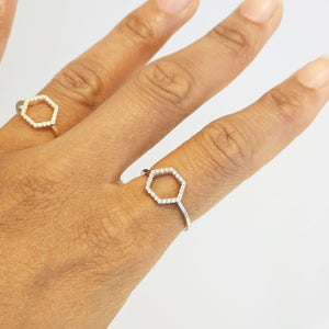 Hexagon Ring Silver