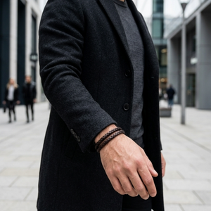 Leather Clasp Bracelet Brown