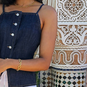 Chunky Oval Link Bracelet | Waterproof Non Tarnish Gold Jewellery