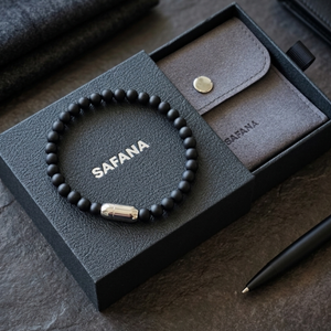 Men's Magnetic Clasp Onyx Bead Bracelet | Men's Jewellery