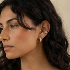 Marquise Crystal Wave Hoops I Gold Layering Jewellery I Non Tarnish