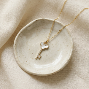 Gold Key Necklace I Dainty Gold Necklaces I Safana Jewellery I Minimalist Jewellery
