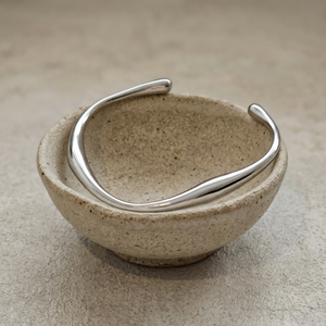 Organically Shaped Bangle Silver I Non Tarnish Waterproof Jewellery I Womens jewellery
