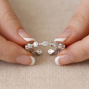 Minimalist Bezel Diamond Ring I Stacking Silver Ring I Safana Jewellery I Silver Diamond Ring