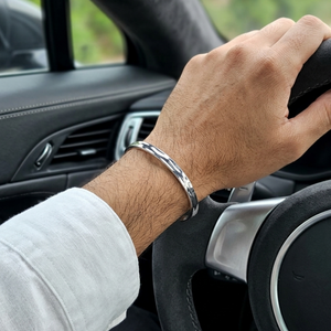 Men’s Hammered Silver Bangle | Men's Jewellery