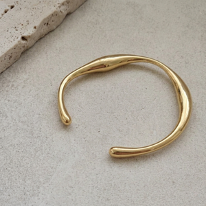 Organically Shaped Bangle Gold I Non Tarnish Waterproof Jewellery I Minimalist Jewellery