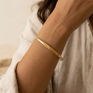 Organically Shaped Bangle Gold I Non Tarnish Waterproof Jewellery I Minimalist Jewellery