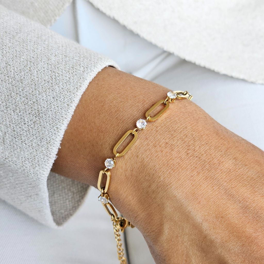 Oval Link Bracelet Gold | Waterproof Jewellery