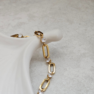 Oval Link Bracelet Gold | Waterproof Jewellery