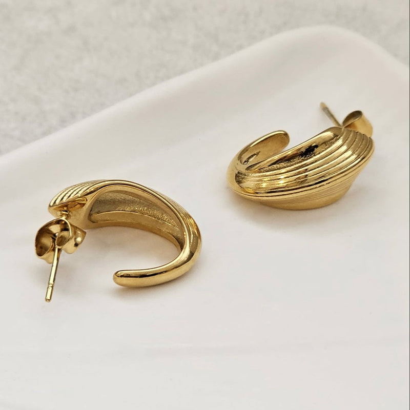 Oval Twist Hoops