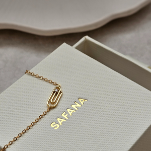 Dainty Paperclip Bracelet Gold I Sterling Silver Jewellery