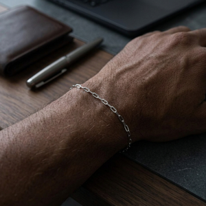 Men’s Paperclip Chain Silver Bracelet | Men's Jewellery
