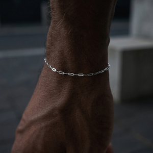 Men’s Paperclip Chain Silver Bracelet | Men's Jewellery