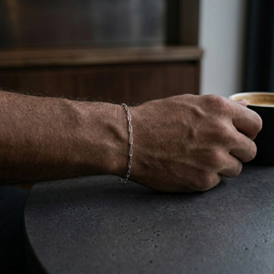 Men’s Paperclip Chain Silver Bracelet | Men's Jewellery
