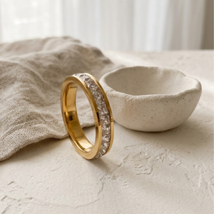 Pave Diamond Ring I Tarnish Free Ring I Women's Jewellery I Safana Jewellery