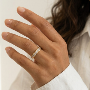 Pave Diamond Ring I Tarnish Free Ring I Women's Jewellery I Safana Jewellery