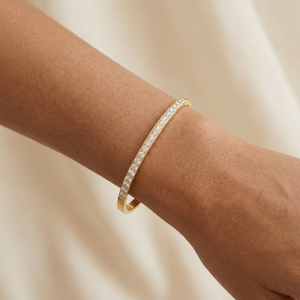 Stacking Diamond Bangle Gold I Waterproof Stacking Bracelet I Safana Jewellery
