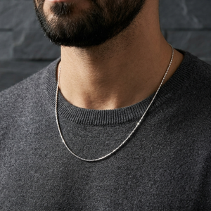 Men's Rectangular Box Chain Silver | Men's Jewellery