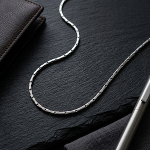 Men's Rectangular Box Chain Silver | Men's Jewellery