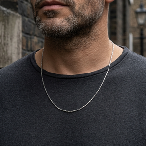 Men's Rectangular Box Chain Silver | Men's Jewellery