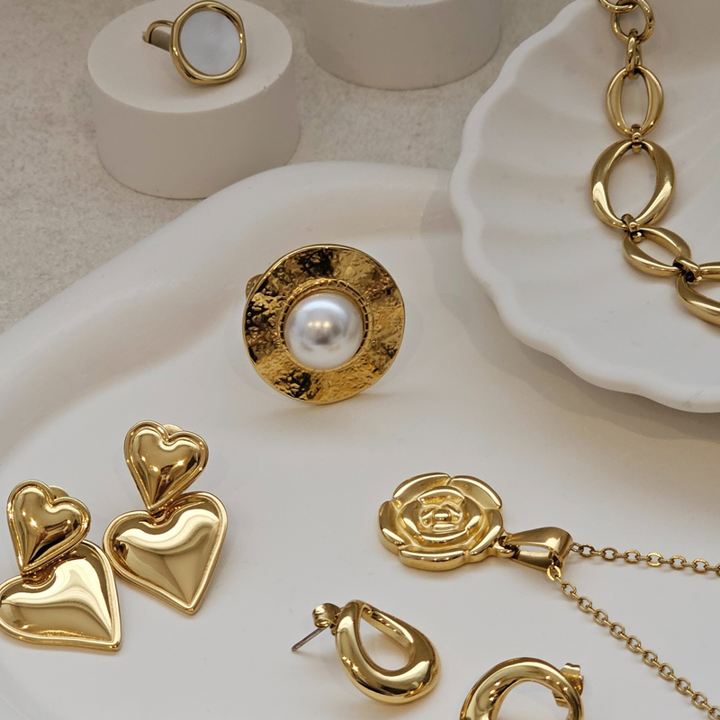Rose Necklace Gold I Waterproof Non Tarnish Jewellery