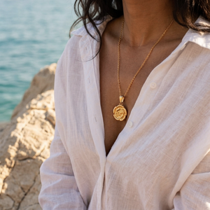 Rose Necklace Gold I Waterproof Non Tarnish Jewellery I Minimalist Jewellery