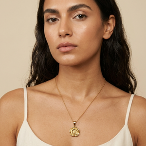 Rose Necklace Gold I Waterproof Non Tarnish Jewellery I Minimalist Jewellery