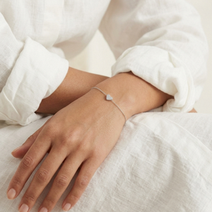 Heart Bracelet Silver I Dainty Silver Bracelet I Safana Jewellery