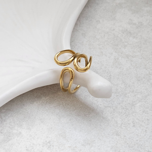 Sculptural Ring Gold | Organic Shaped Ring