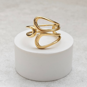 Sculptural Ring Gold | Organic Shaped Ring