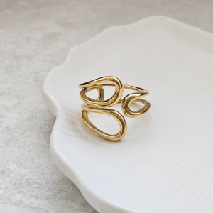 Sculptural Ring Gold | Organic Shaped Ring