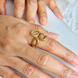 Sculptural Ring Gold | Organic Shaped Ring