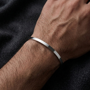 Men's Open Cuff Silver Bangle | Men's Jewellery