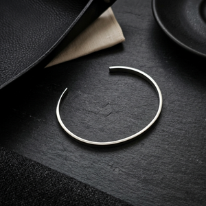 Men's Open Cuff Silver Bangle | Men's Jewellery