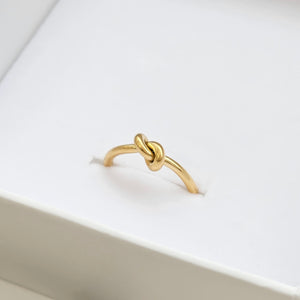 Knot Ring Gold I Love Knot Ring I Safana Jewellery