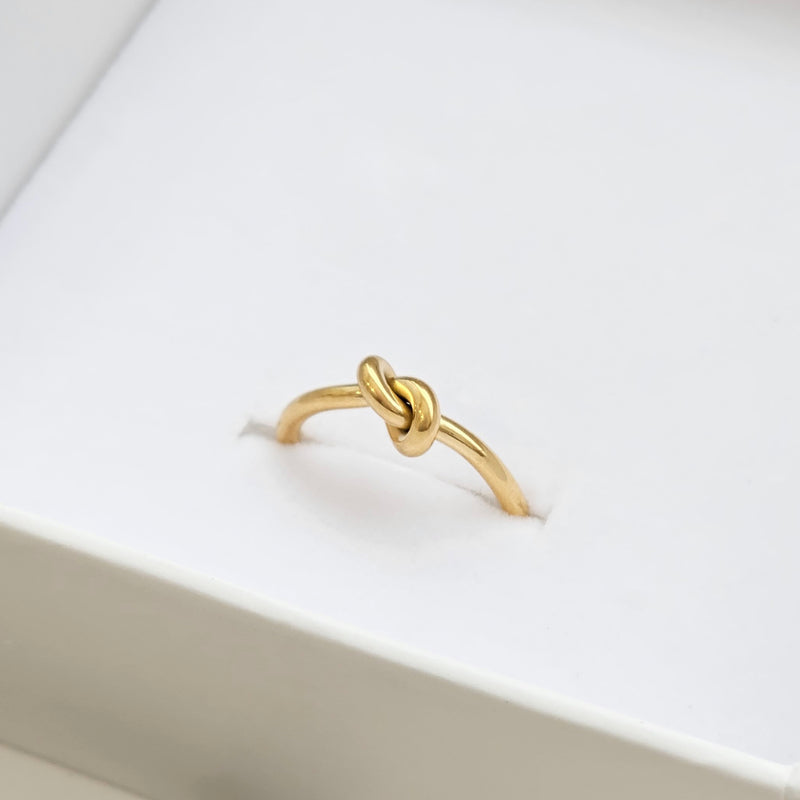Knot Ring Gold I Love Knot Ring I Safana Jewellery