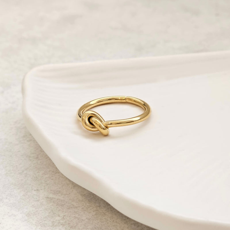 Knot Ring Gold I Love Knot Ring I Safana Jewellery