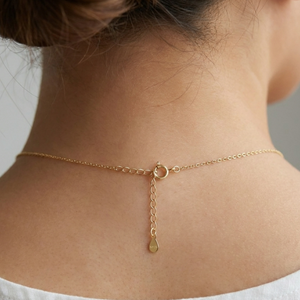 Gold Solitaire Diamond Necklace I Dainty Diamond Necklace I Safana Jewellery