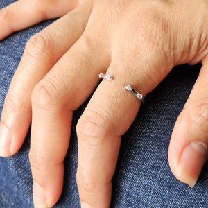 Diamond Open Band Ring | Wedding Band Women