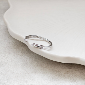 Diamond Open Band Ring | Wedding Band Women