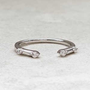 Diamond Open Band Ring | Wedding Band Women