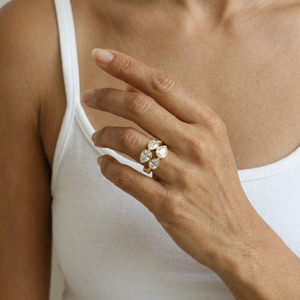 Diamond Crossover Ring I Non Tarnish Waterproof Ring I Safana Jewellery