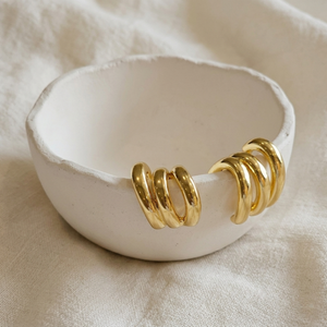 Chunky Gold Hoop Earrings I Tarnish Free Hoops I Safana Jewellery I Minimalist Jewellery