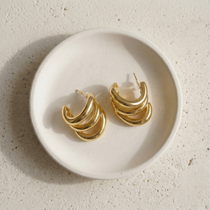 Chunky Gold Hoop Earrings I Tarnish Free Hoops I Safana Jewellery I Minimalist Jewellery
