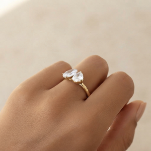 Toi Et Moi Ring Gold I You And Me Ring I Non Tarnish Jewellery