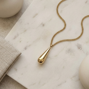 Waterdrop Necklace Gold I Non Tarnish Jewellery I Safana Jewellery