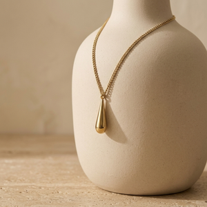 Waterdrop Necklace Gold I Non Tarnish Jewellery I Safana Jewellery