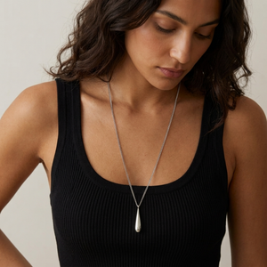 Waterdrop Necklace Silver | Non Tarnish Jewellery I Safana Jewellery