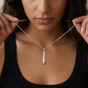 Waterdrop Necklace Silver | Non Tarnish Jewellery I Safana Jewellery